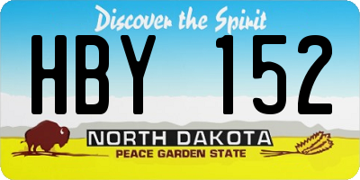 ND license plate HBY152