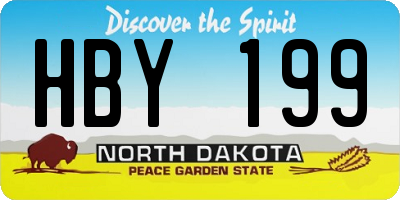 ND license plate HBY199