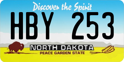 ND license plate HBY253