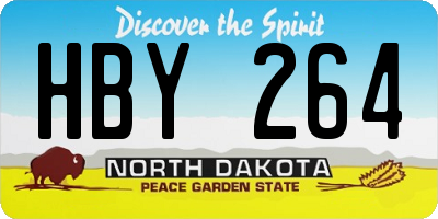 ND license plate HBY264