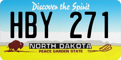 ND license plate HBY271