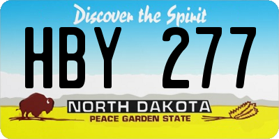 ND license plate HBY277