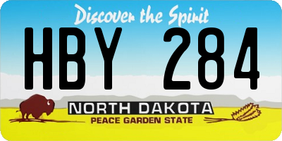 ND license plate HBY284