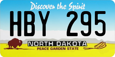 ND license plate HBY295