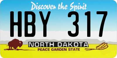 ND license plate HBY317