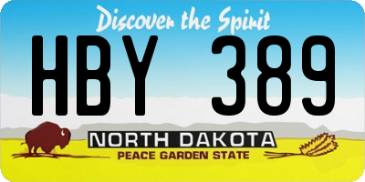 ND license plate HBY389