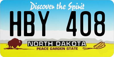 ND license plate HBY408