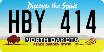 ND license plate HBY414