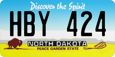 ND license plate HBY424