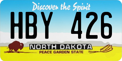 ND license plate HBY426