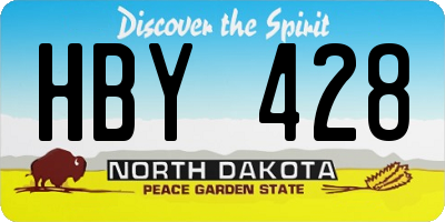 ND license plate HBY428