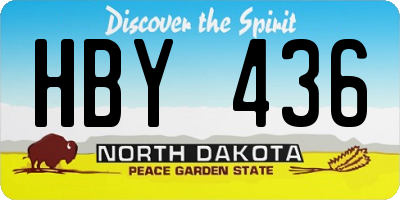 ND license plate HBY436