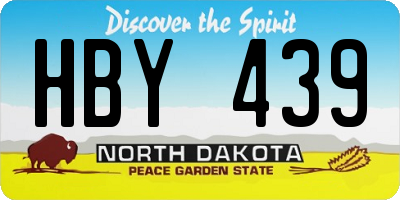 ND license plate HBY439