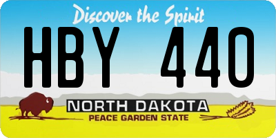 ND license plate HBY440