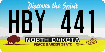 ND license plate HBY441