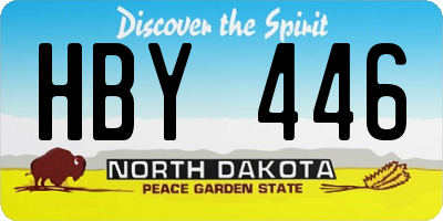 ND license plate HBY446