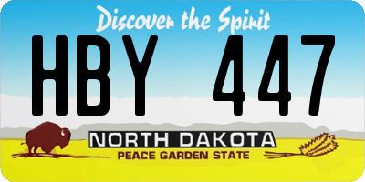 ND license plate HBY447