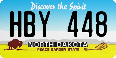 ND license plate HBY448