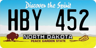 ND license plate HBY452