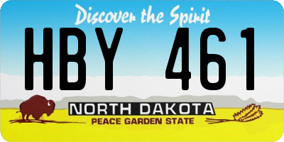 ND license plate HBY461