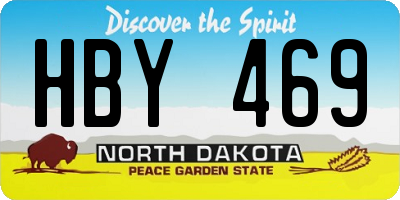 ND license plate HBY469