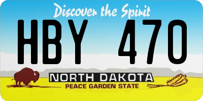 ND license plate HBY470