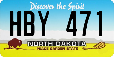 ND license plate HBY471