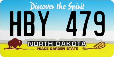 ND license plate HBY479