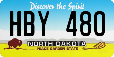 ND license plate HBY480