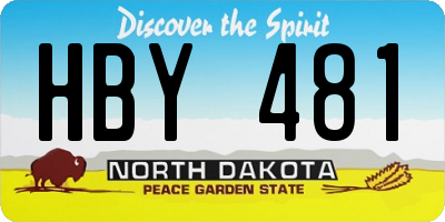 ND license plate HBY481