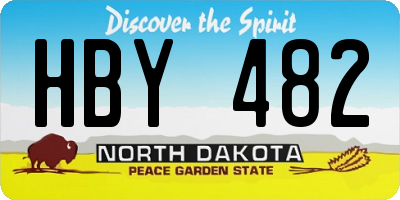 ND license plate HBY482