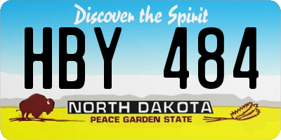 ND license plate HBY484