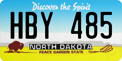 ND license plate HBY485