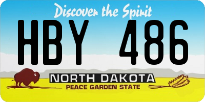 ND license plate HBY486