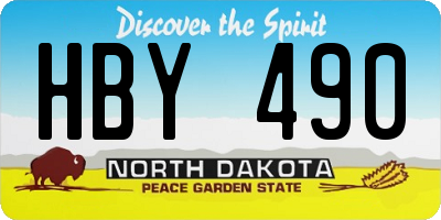 ND license plate HBY490