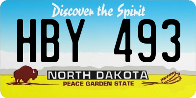 ND license plate HBY493