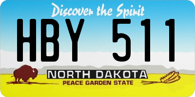 ND license plate HBY511