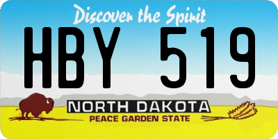 ND license plate HBY519