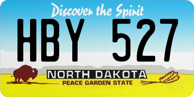 ND license plate HBY527