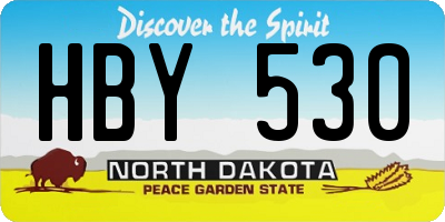 ND license plate HBY530
