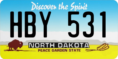 ND license plate HBY531