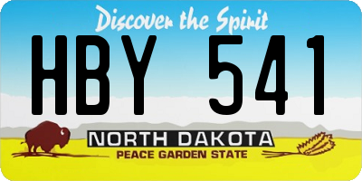 ND license plate HBY541