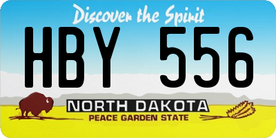 ND license plate HBY556