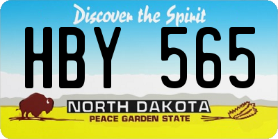 ND license plate HBY565