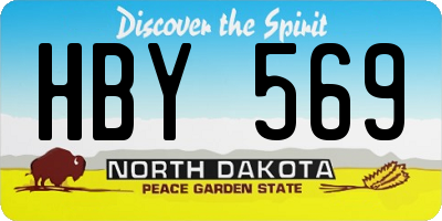 ND license plate HBY569