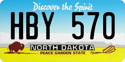 ND license plate HBY570