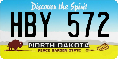 ND license plate HBY572