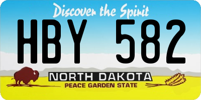 ND license plate HBY582