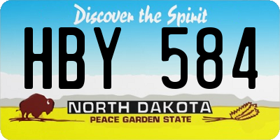 ND license plate HBY584