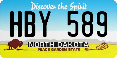 ND license plate HBY589